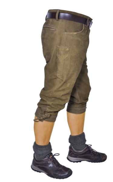 Jäger Kniebund Lederhose, Büffellederhose , Kniebundhose , Freizeit Lederhose , Jagdhose